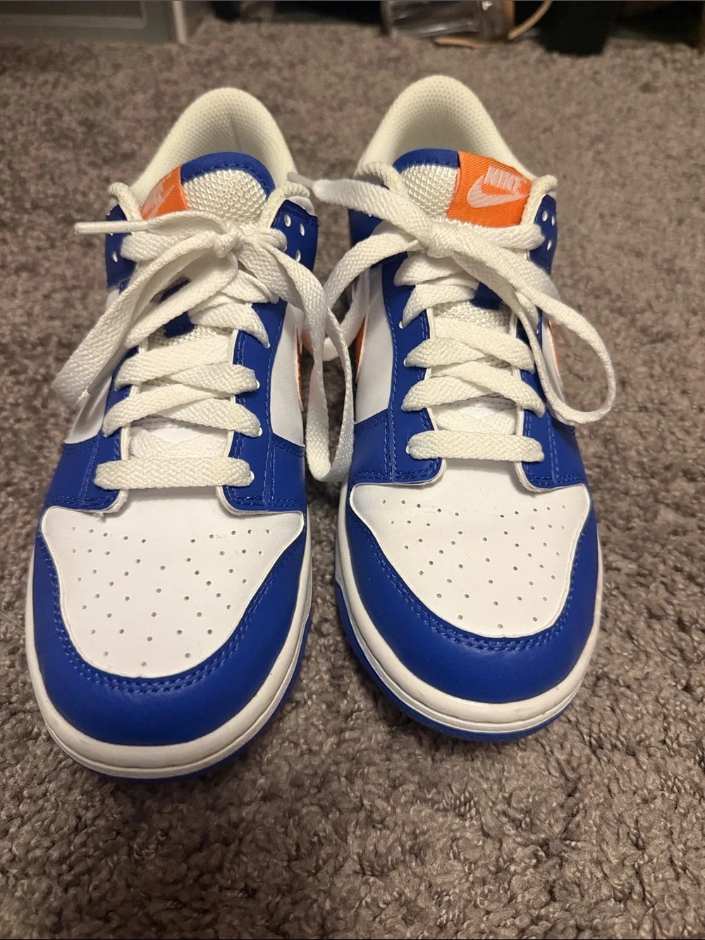 Nike Kids Low-Top Sneakers in Blue, White & Orange
